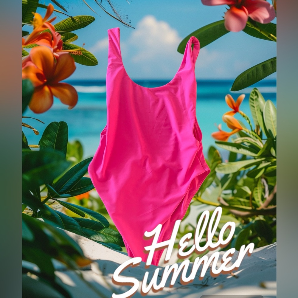Stunning hot pink bathing suit